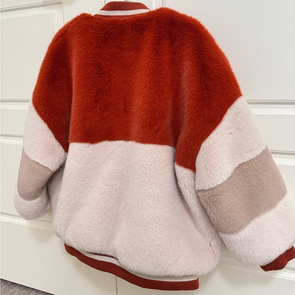 Colorblock Faux Fur Jacket - Picture 4 of 4